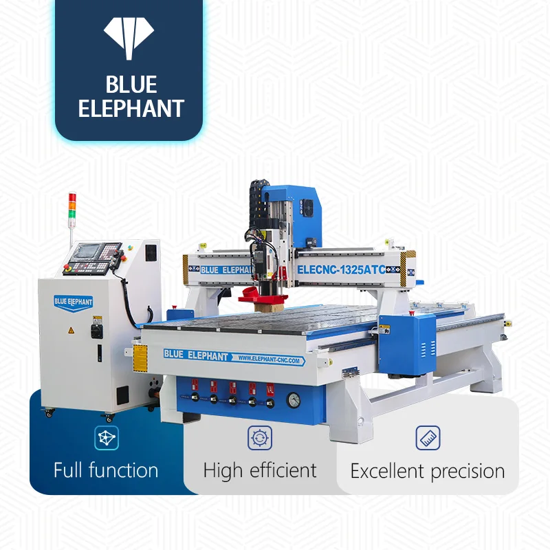 

blue elephant 3d 4*8 cnc wood router 1325 cnc router woodworking automatic furniture making machine for sale
