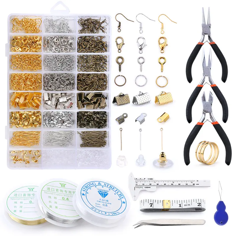 

Alloy Set Horse Clip Clasp / Lobster Clasp / Open Jump Rings Jewelry Making Supplies Kit For Diy Jewelry Making Accessories