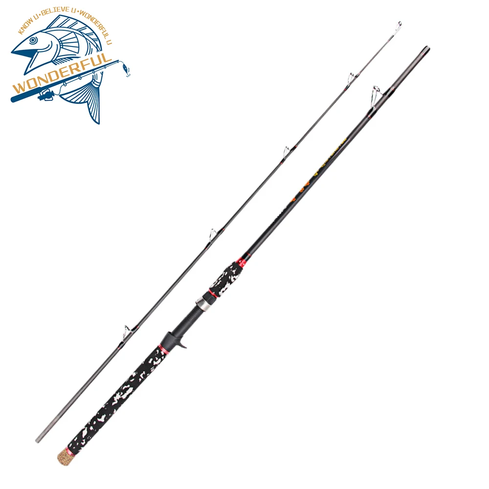 

6ft 7ft two section ceramic guide ring carbon extra heavy power nice caught spinning catfishing catfish fishing rod, Customized