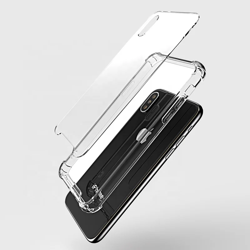 

New High Quality Ultra Slim lightweight airbag drop resistant design transparent smart phone case for iphone x, Clear