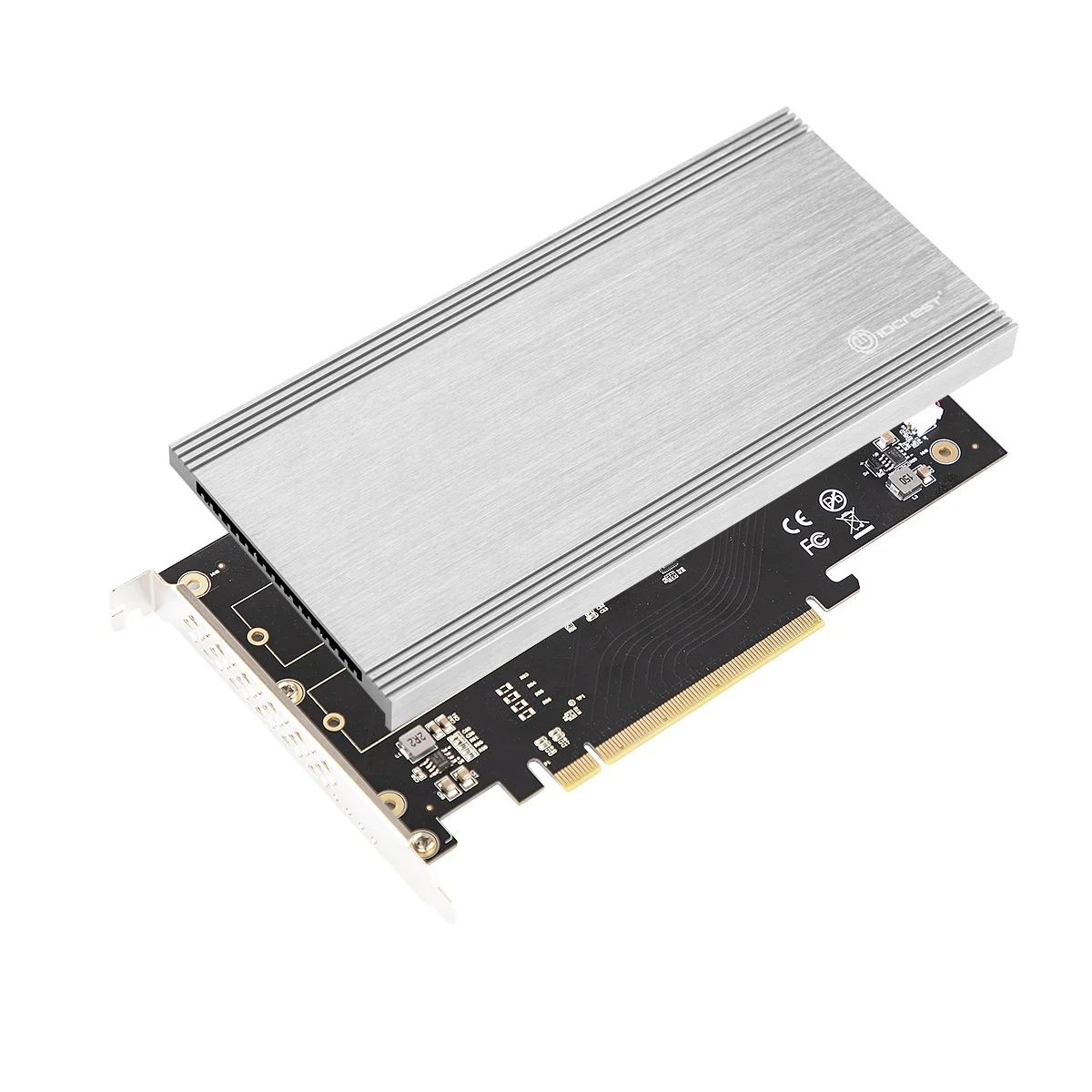 

IOCREST Hyper M.2 X16 PCIe 4.0 X2 Hardware RAID expansion Card Supports 2 NVMe M.2 2230/2242/2260/2280 NVMe RAID Controller, Black