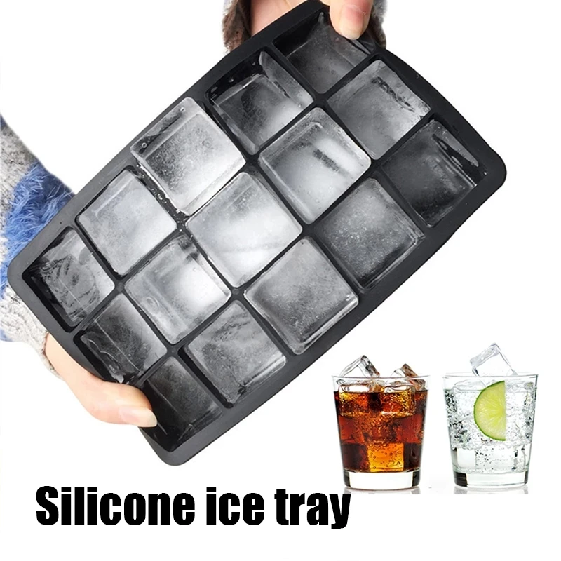 

1PC Silicone Maker Form For Candy Cake Pudding Chocolate Easy-Release Square Shape Ice Cube Trays Molds