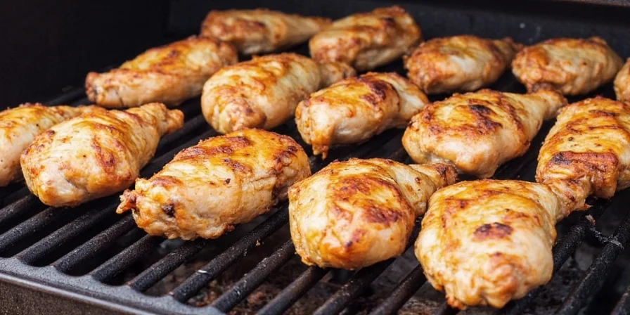 Chicken on the grill with nice sear