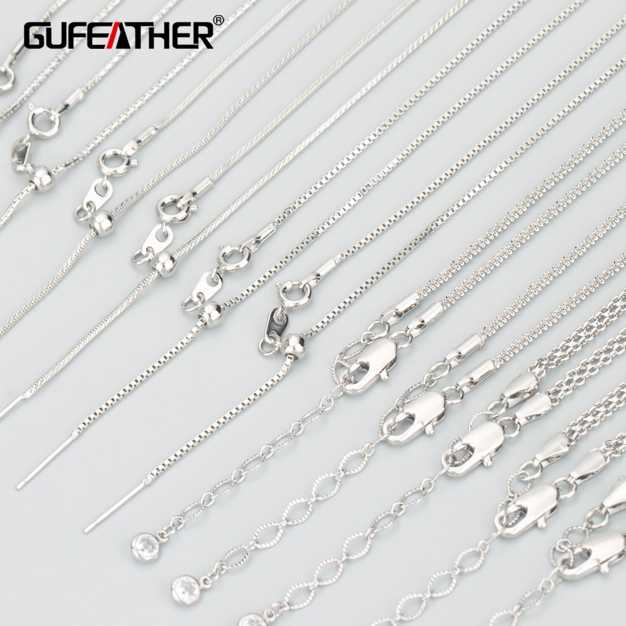 MB68 Copper Fashion Thin Necklace High Quality Nickel Free 18k Gold Rhodium Plated DIY Mash up Chain One Pcs/lot