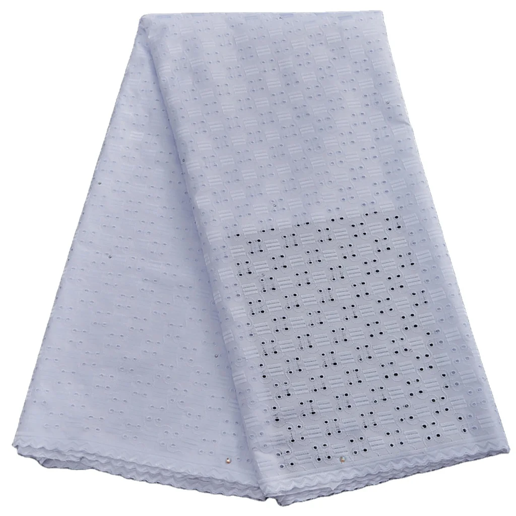 

2817 African Swiss Voile Cotton Lace Fabric Embroidery High Quality Polyester satin cotton In Switzerland For Women And Men, Shown