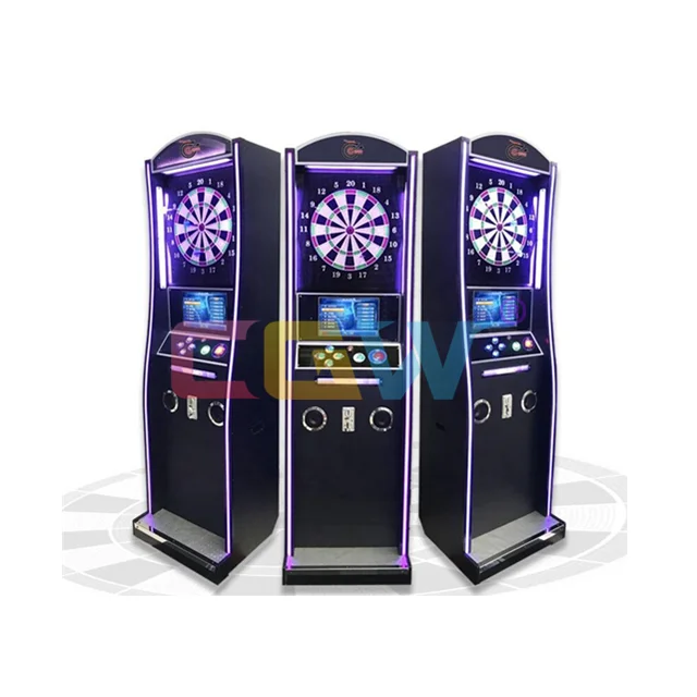 

CGW Coin Operated Bar/Restaurant Entertainment Soft Tip Automatic Dart Game Machine Indoor Sports Fun, Sticker and acrylic could be customized