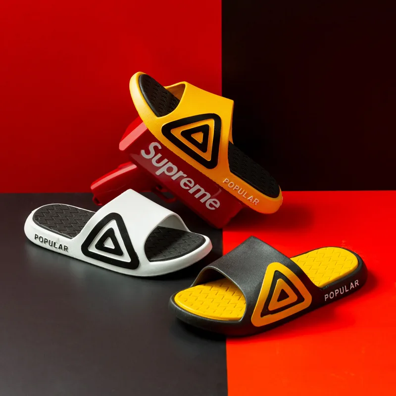 

2021 new men's trendy women's summer home Bath bathroom slippers sandals