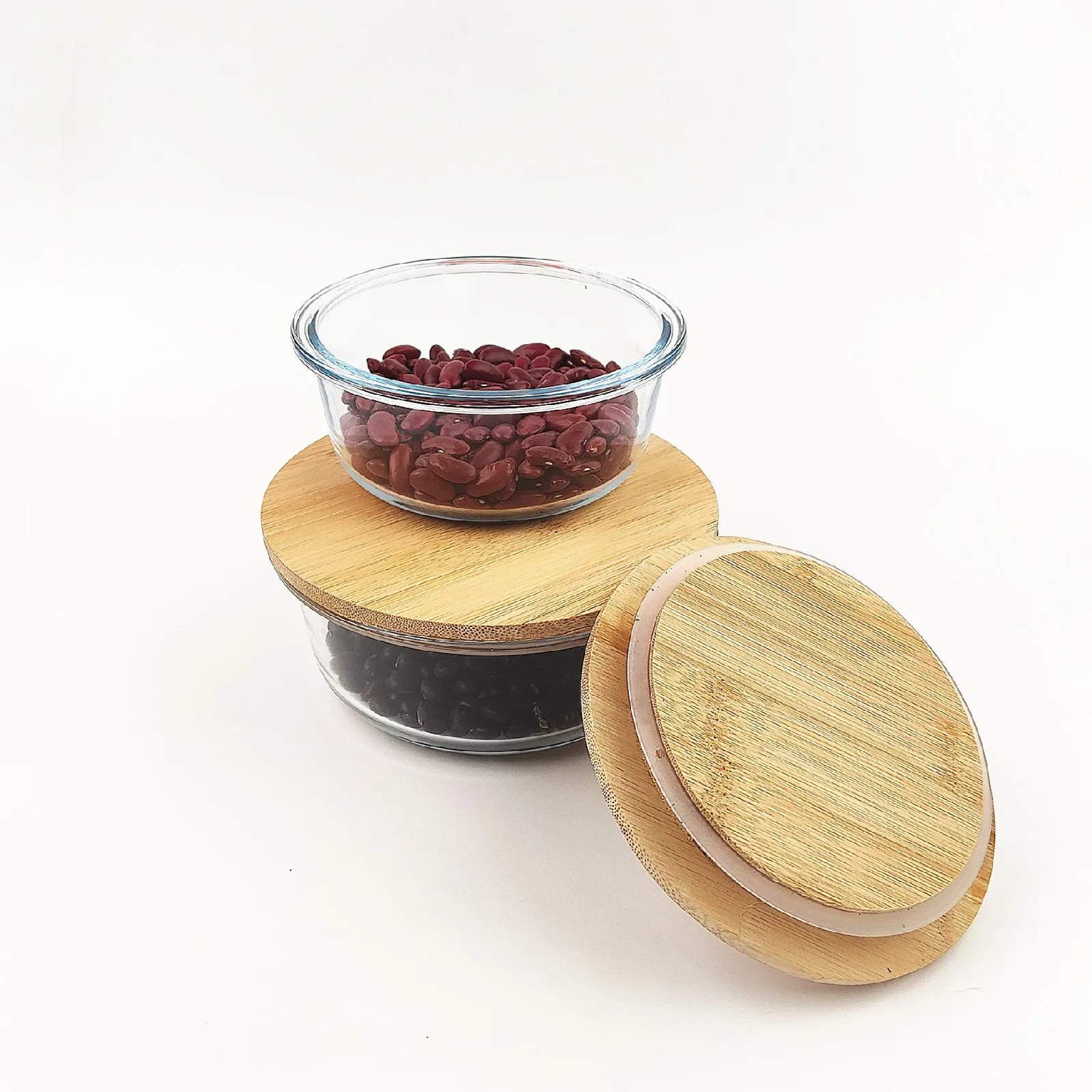 

2/3 Compartment Leakproof Lunch Box Glass Airtight Food Container Set