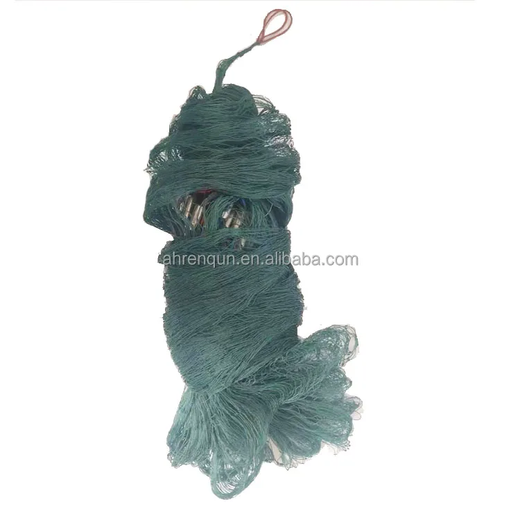 

traditional green plastic wire casting net cast fishing net
