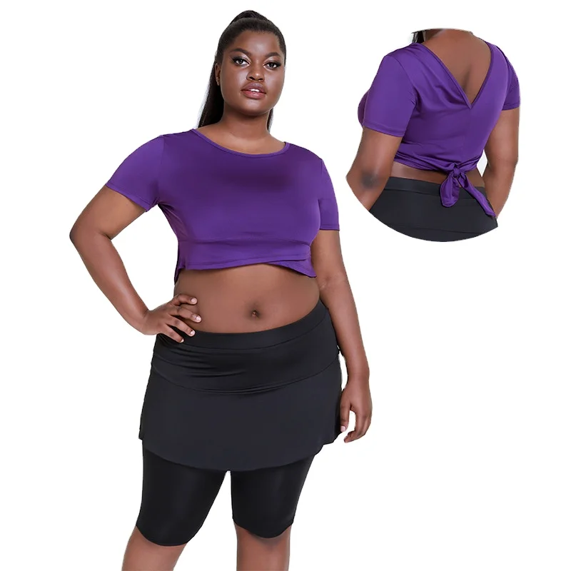 

Hot Selling Solid Color Quick Dry Breathable Women Plus Size Yoga Sets