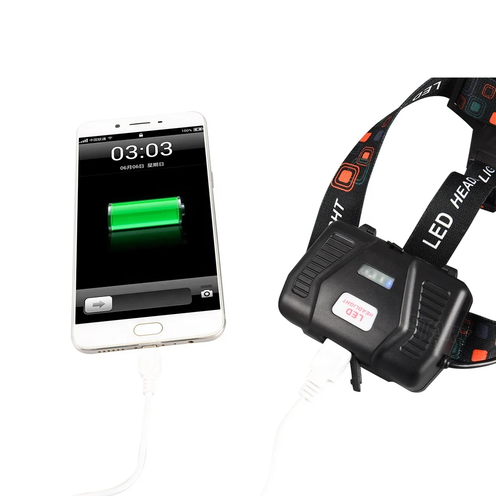 
Powerful 2000 lumen long range XHP50 zoomable led rechargeable headlamp 