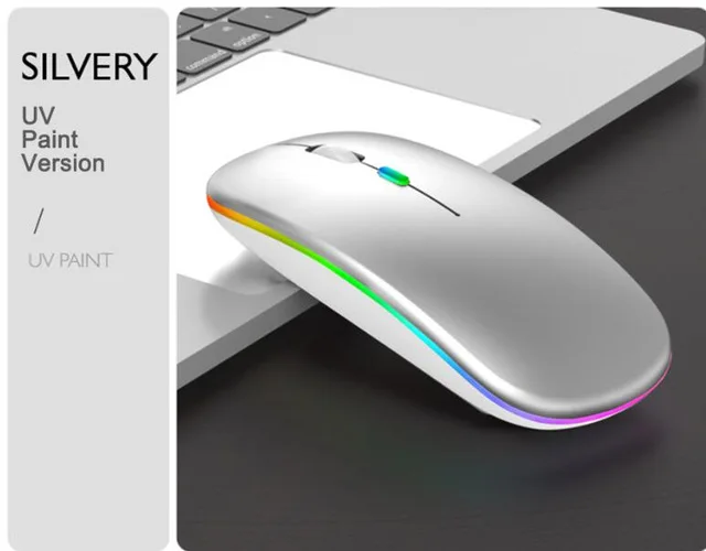 

SeenDa Bluetooth Wireless Mouse 1600DPI RGB LED Gaming Mouse For Macbook Computer Rechargeable Mouse