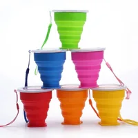 

Amazon Best Seller Factory direct sales wholesale folding collapsible silicone cup with lids