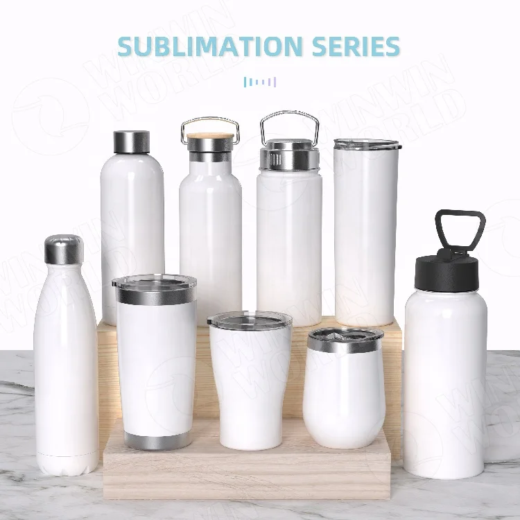 

20oz Skinny White Straight Sublimation Blanks Stainless Steel Tumblers With Metal Straws, Customized color