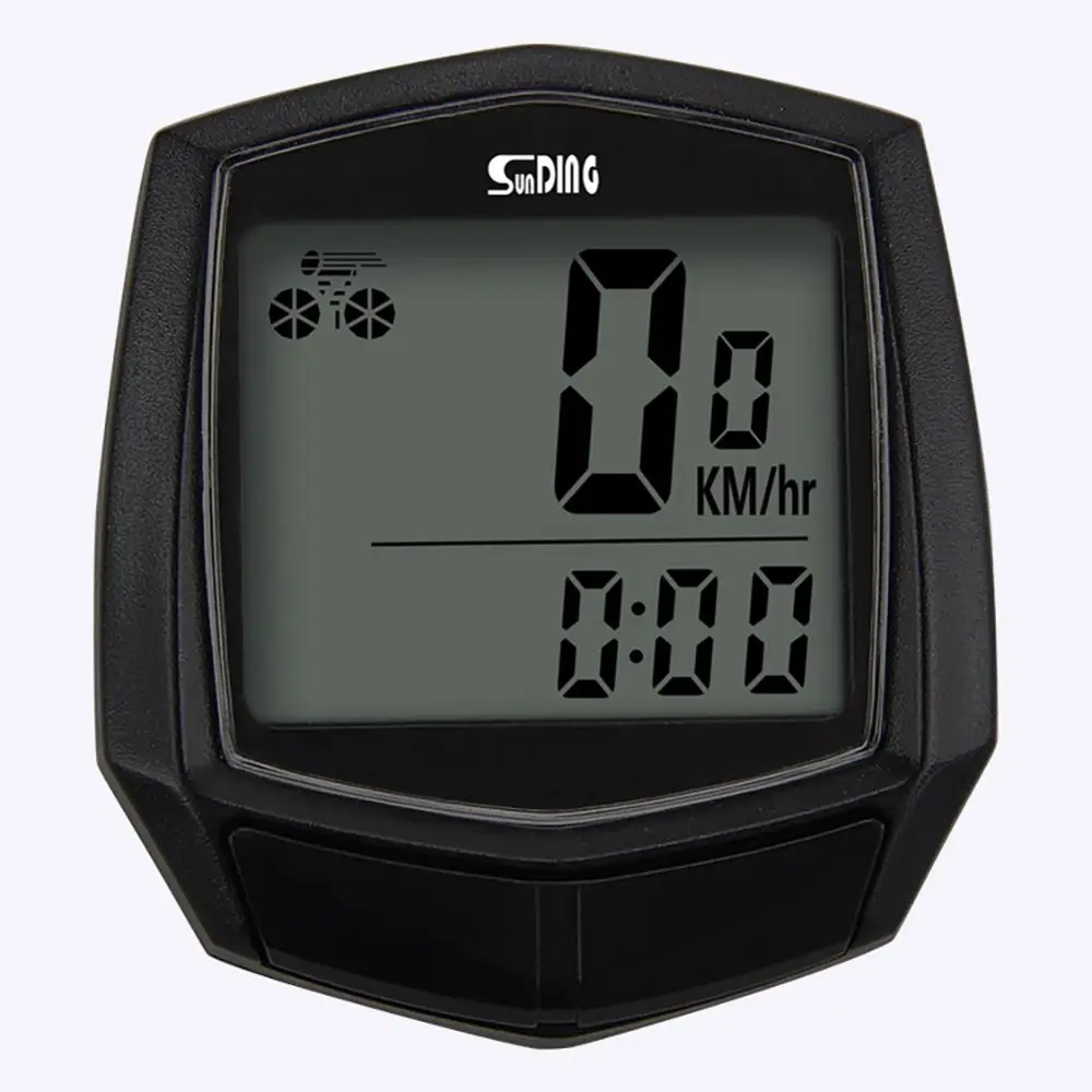 

1PCS Waterproof Wired Digital Bike Ride Speedometer Odometer Bicycle Cycling Speed Counter Code Table Bicycle Accessories, Black