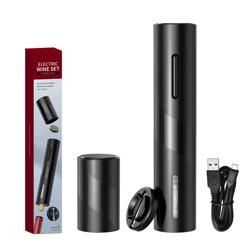 

New Product Ideas 2021 Automatic Bottle Opener Beer High quality Plastic Beer Opener Set, Black