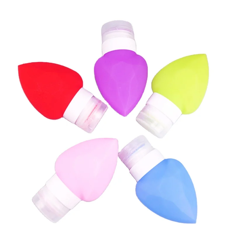 

Food-grade Creative diamond type Portable Silicone Subpackage Emulsion Bottle Press Facial Cleanser Shower Gel Soft Bottle Set S, Customized color