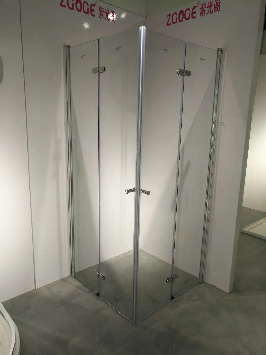EMKE 100cm Bifold Shower Enclosure Door with 6mm Safety Glass Reversible Folding Shower Cubicle Door 