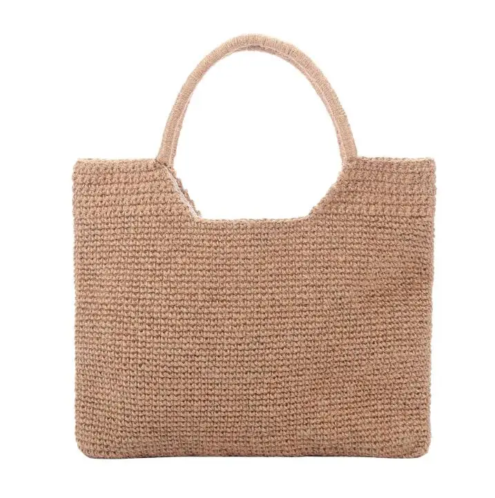 

Wholesale Vintage Handmade Woven Shoulder Bag Raffia circle Rattan bags Bohemian Summer Vacation Casual Round Straw Beach Bag