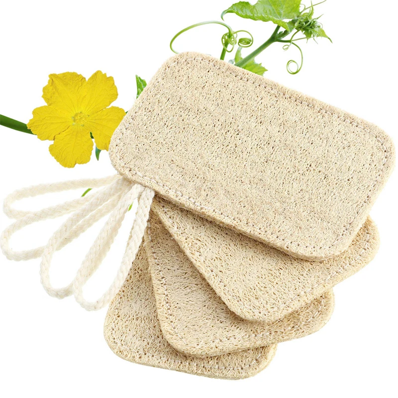 Wholesale custom natural biodegradable lufa brush dish sponge kitchen sponges loofah