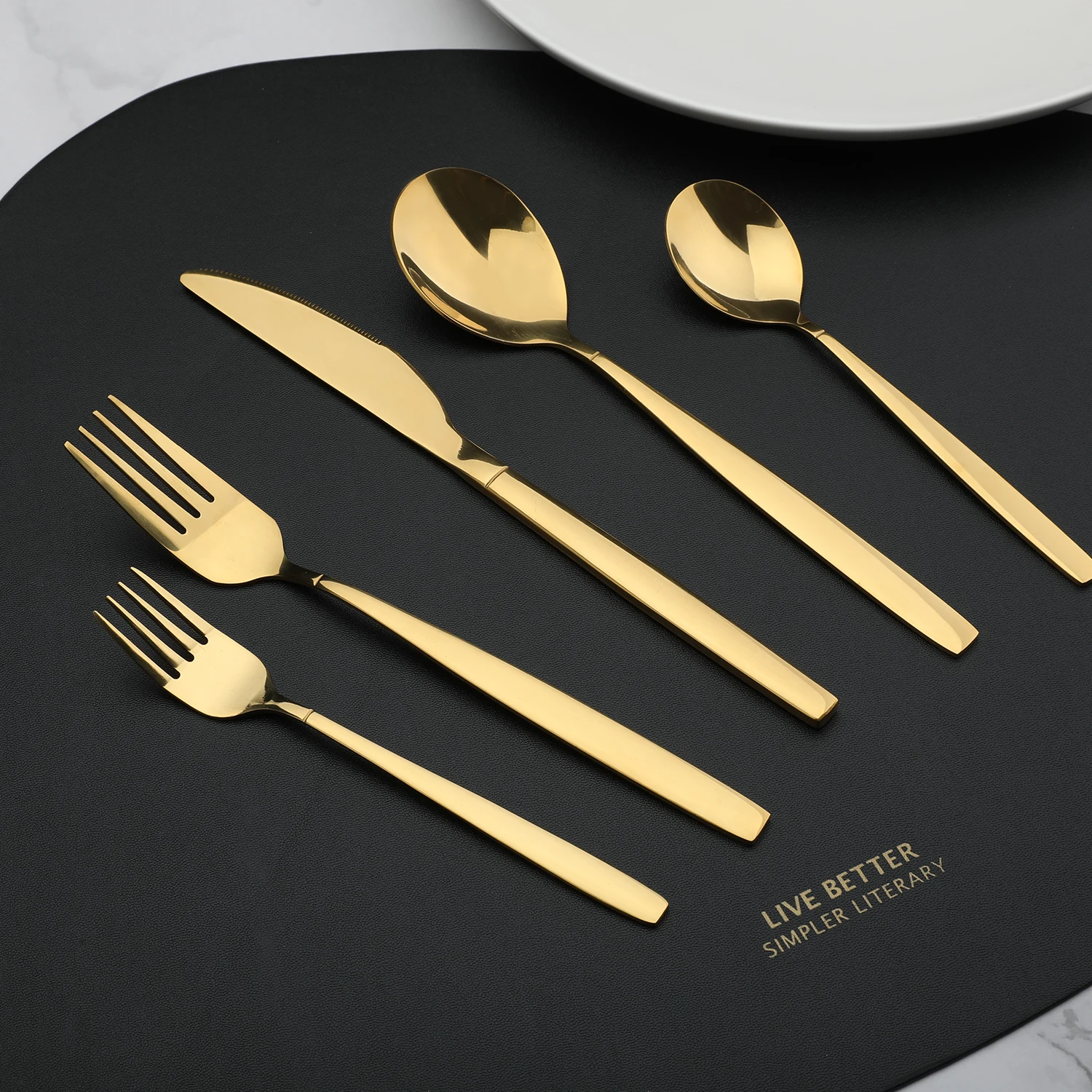 

cutlery set for guangzhou factory flatware hotel Silver Gold knife forks and spoons stainless steel gold trending cutlery set, Gold,black,rose gold and sliver,ect.