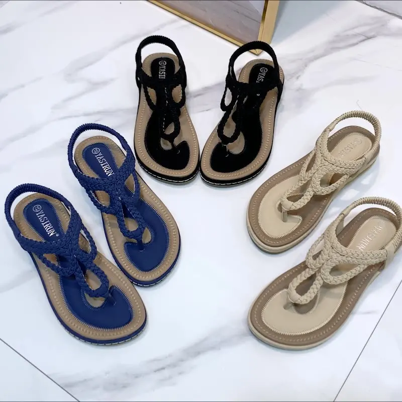

Fashion 2022 Summer Shoes Women Sandals Woman Casual Flats Sandals Beach Shoes Flip Flops Slippers