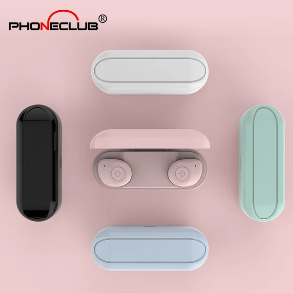 

Wireless Earbuds with Charging Case Mini HD Stereo Sound Noise Cancelling in-Ear Headphones Touch Control for iPhone/ Android, Black,red.gray