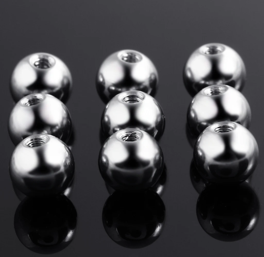 

50pcs/lot 16G 14G Titanium Screw Balls Accessories Body Jewelry Rings Lip Nipple Pircings Eyebrow Piercings Stretcher Rings