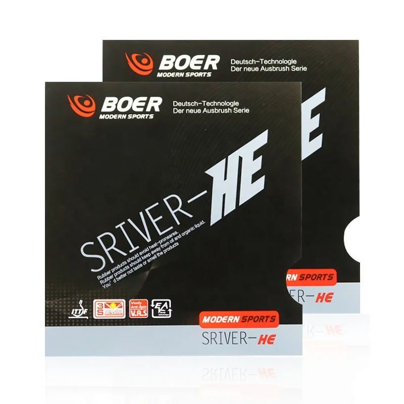 

Professional HE Series Table Tennis Ping Pong Rubber, Black/res