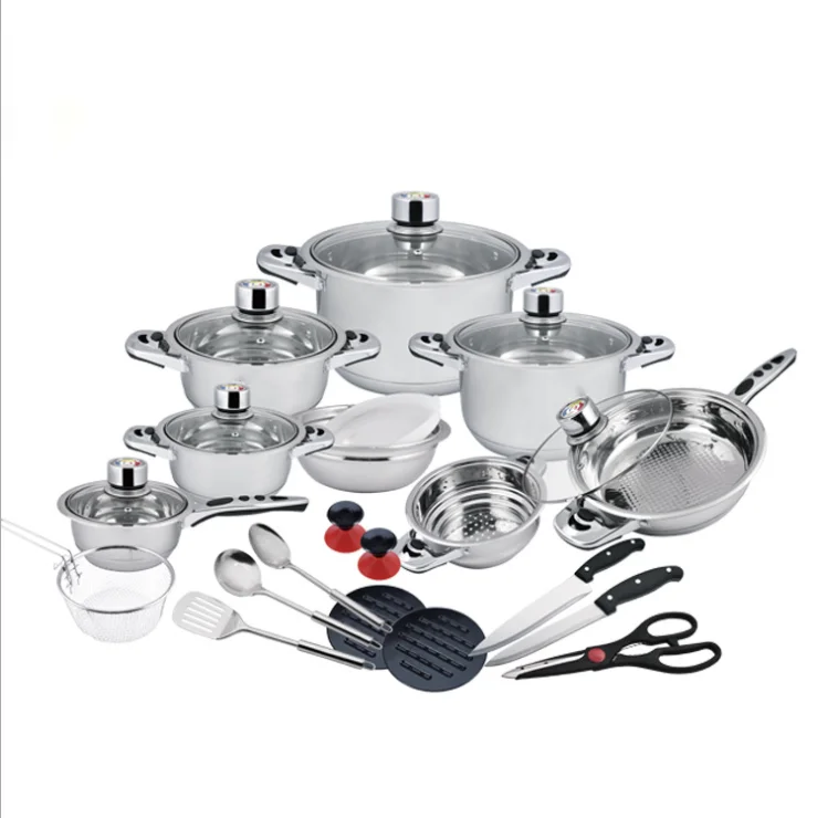 

New 26-pcs Amazon hot sale Black Pink high quality aluminum non-stick pan cooking pots non-stick cookware set