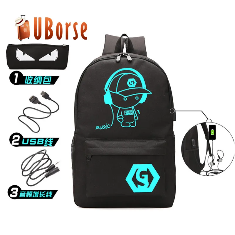 
2019 Noctilucent School Bags Custom Mochilas High Quality Travel Bag Backpack Laptop Shoulder Backpack 