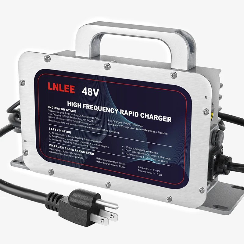 

LNLEE OEM&ODM Waterproof IP67 48V 15A Lithium Electric Scooter Battery Chargers