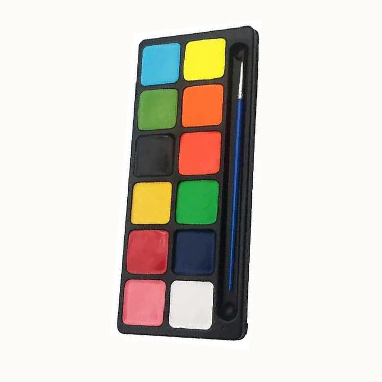 

China waterproof multicolor face body paint palette 12 color Custom, 12 colors