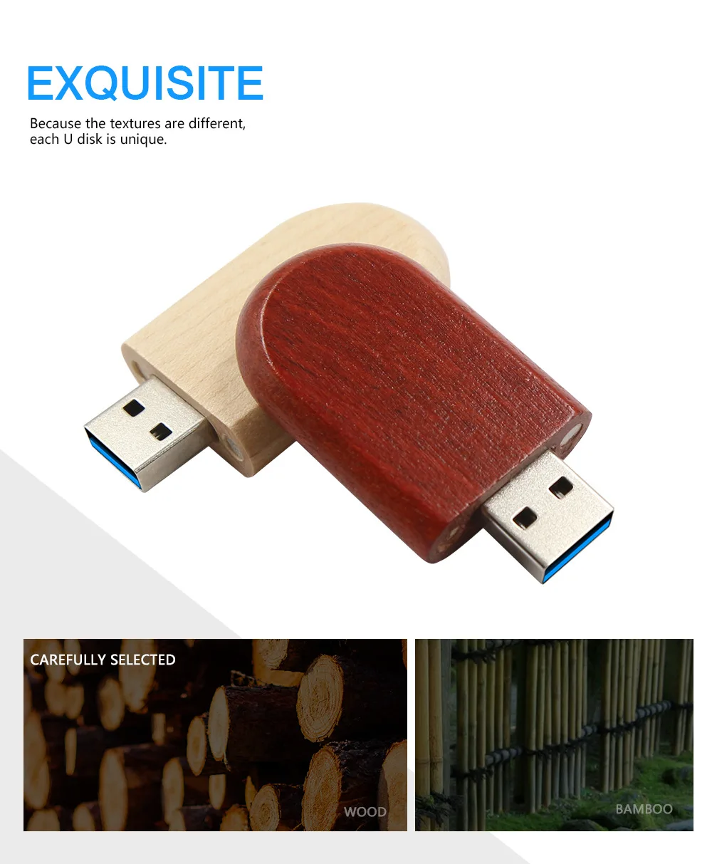 Factory bulk sale custom mini 3.0 64gb wooden usb flash drive - ANKUX.COM