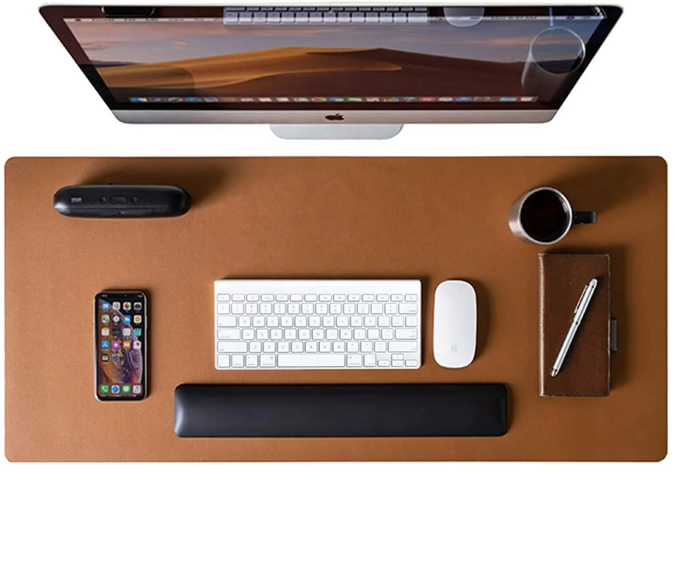 

Dual-Sided Multifunctional Desk Pad Waterproof Desk Blotter Protector Leather Desk Writing Mat Mouse Pad