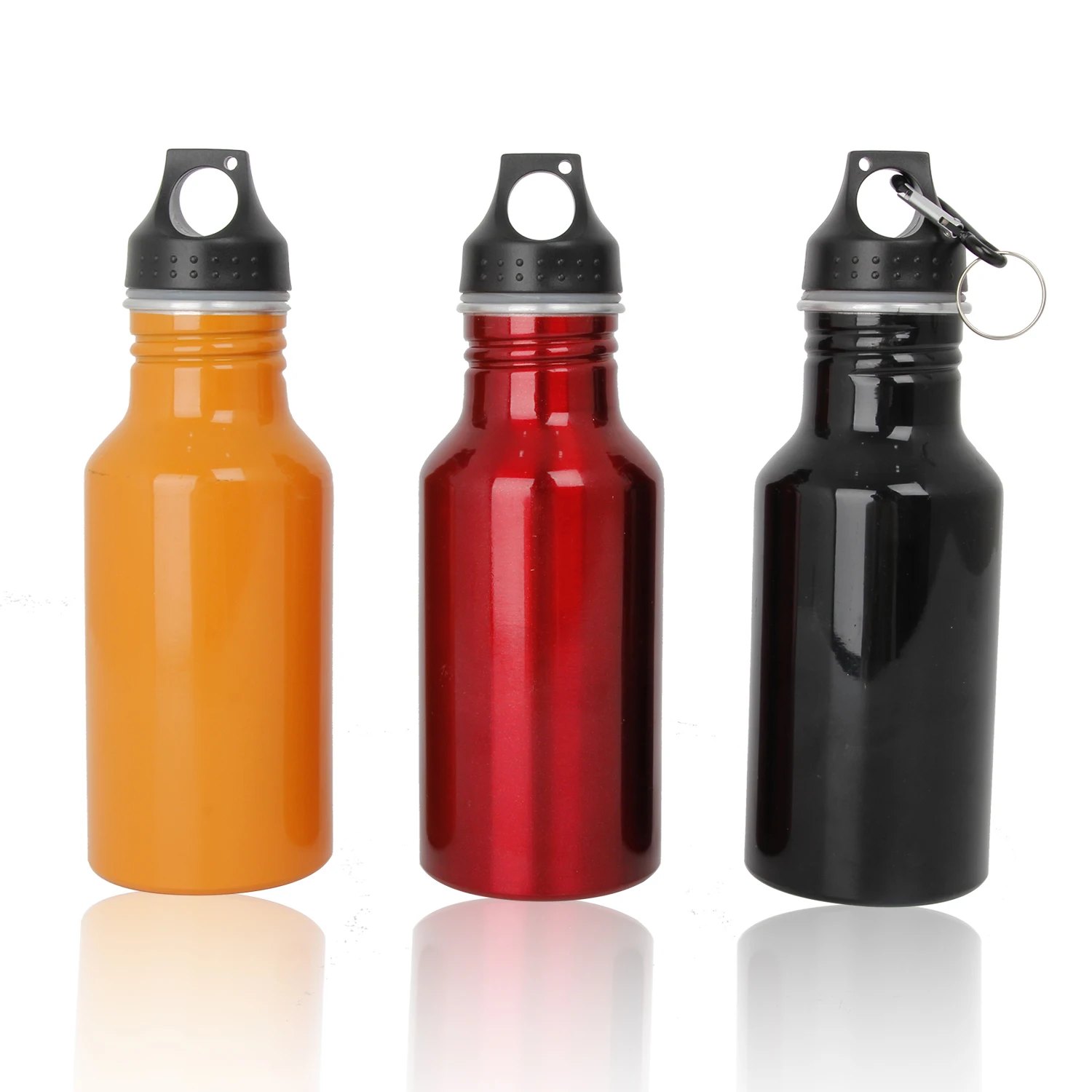 

Eco Friendly  Lone Neck Portable Sport Aluminum Water Bottle With Handle And Lid, As picture