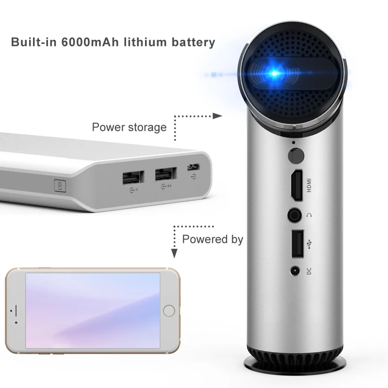 
Kixin K5H 7D Hologram 150 Inch Kids Projector 8G Memory Projector 