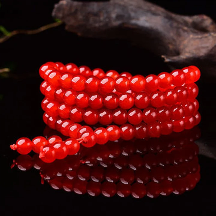

108 Mala Prayer Beads Necklace Carnelian Beads Bracelet for Women and Men, Picture shows
