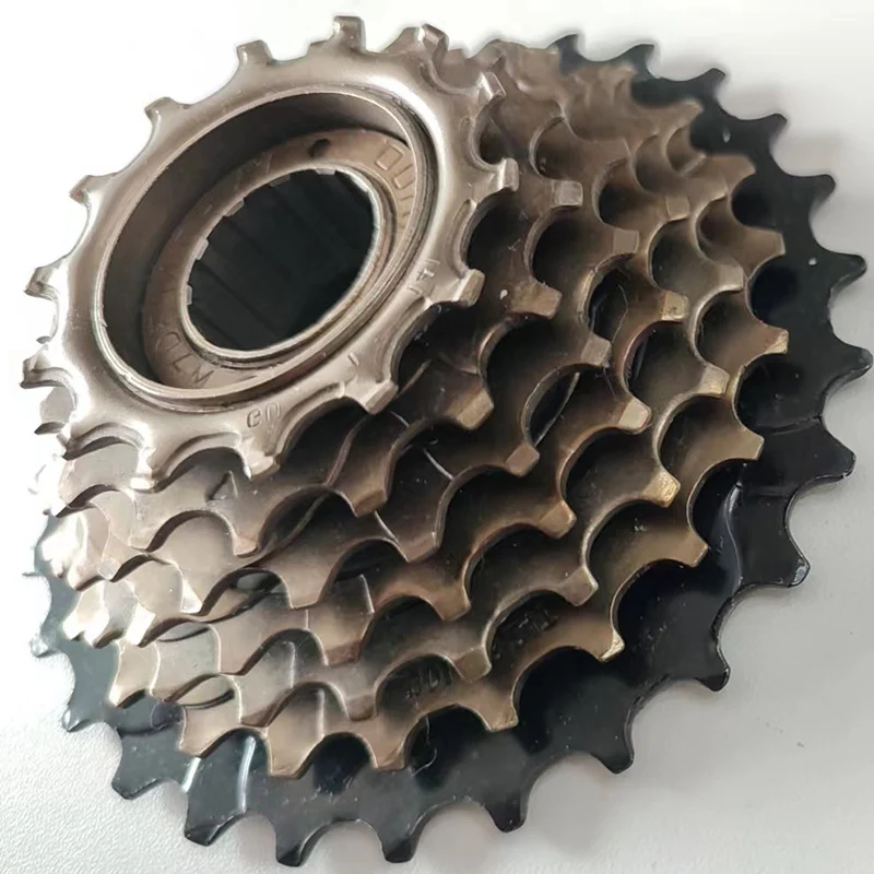 

7 Speed 14-28 T Steel Mountain Bike Bicycle Cassette Freewheel Set, Brown