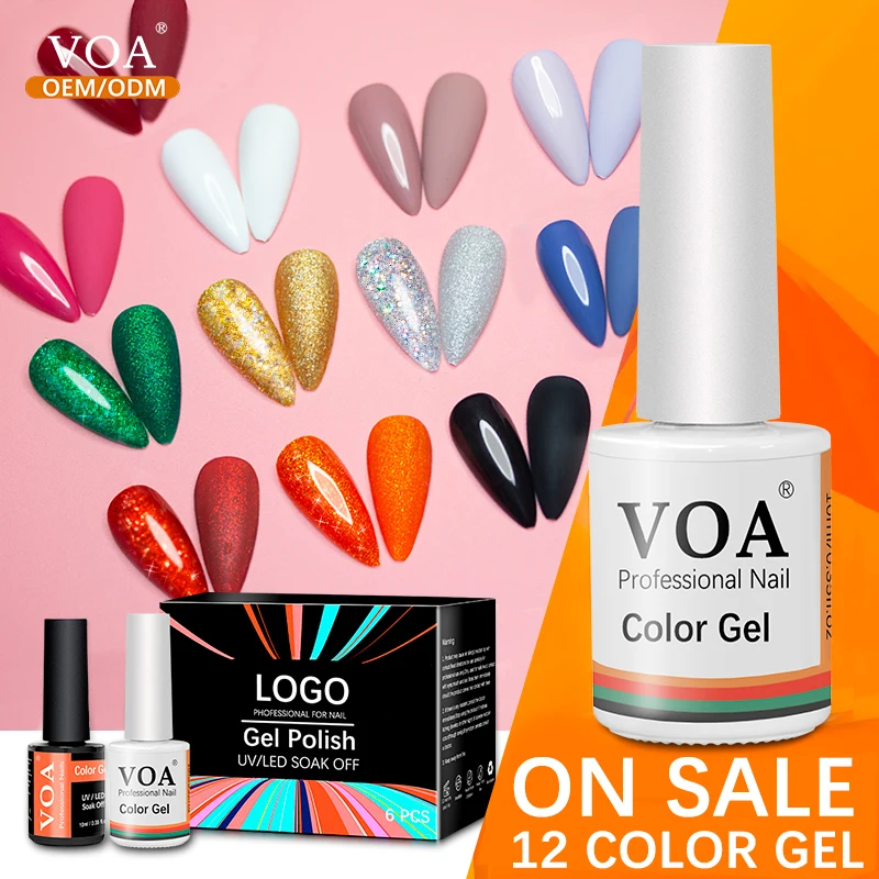 

VOA on sale Christmas color 10ml semi-permanent nail products 2021 gel nail polish uv gel