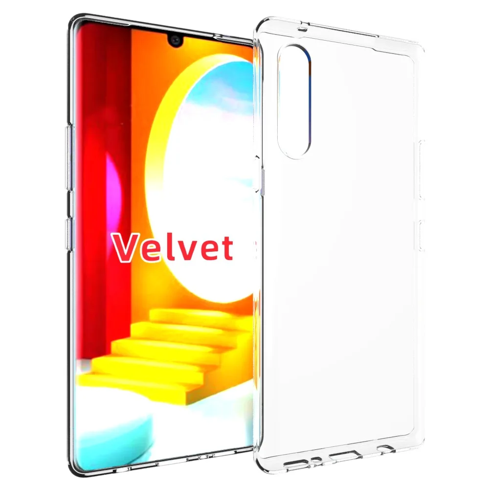 

2021 Clear Case For Lg Velvet TPU Back Cellphone Soft Cover, Transparent