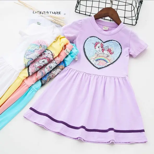 

Girl Dress Kids Dresses Cartoon Casual Embroidery Girl Clothes Short Sleeve Dresses