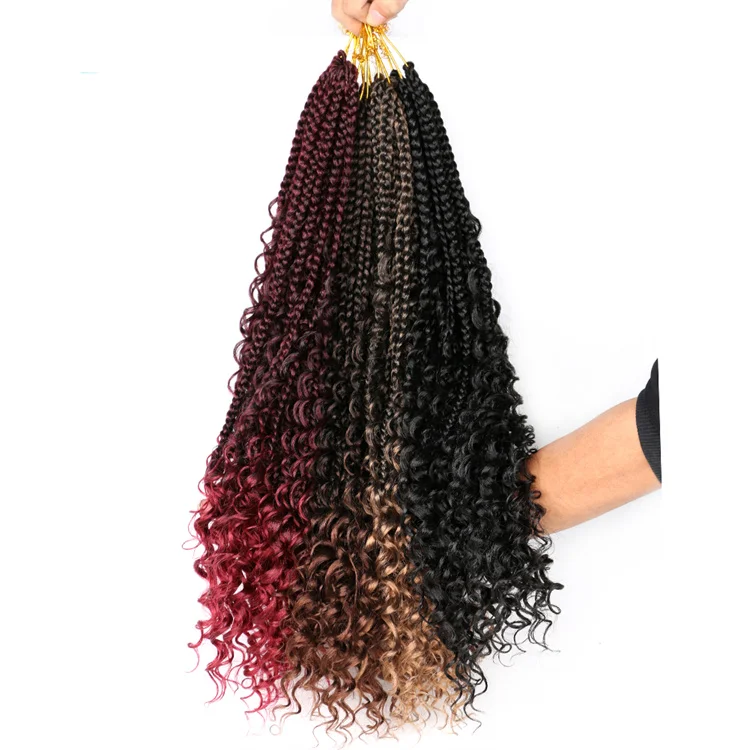 

Box Braids Bohemian Curly Wigs hot sale ombre hair wigs