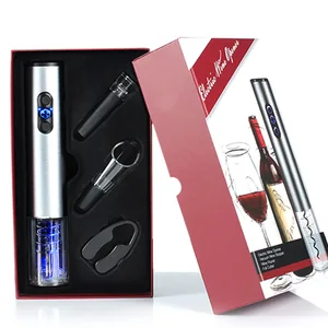 electric wine opener set 4-piece wine accessory set 2019 amozne hot sell top sell wine opener gift set