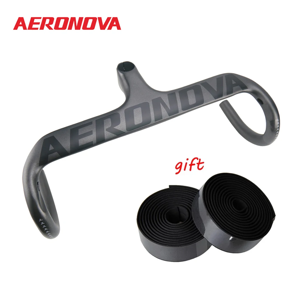 

OEM Factory Carbon Fiber Road Bike Integrated Handlebar Tape 1-1/8" with Stem Cycling Manubrio Bicycle 400/420/440 UD Matte