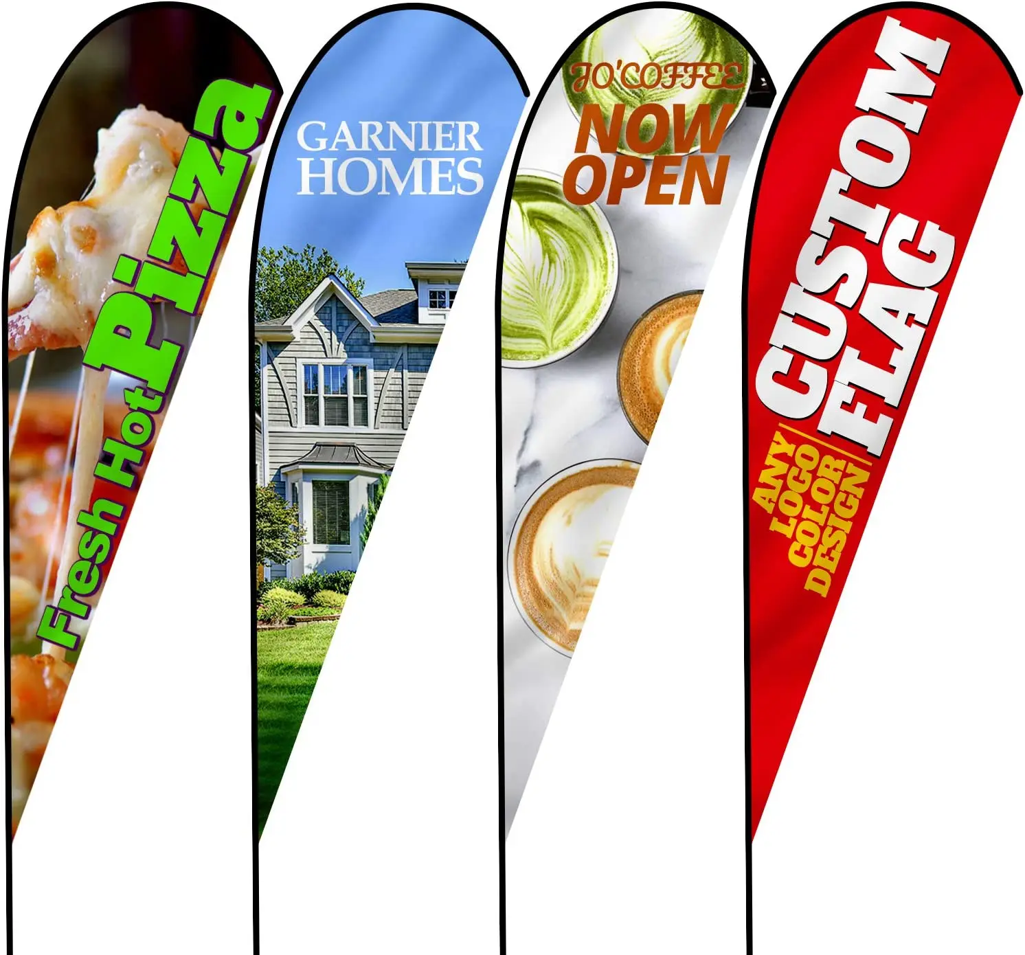 

Outdoor flying banner promotion custom printed advertising feather teardrop flag bali bow beach flag with corss base