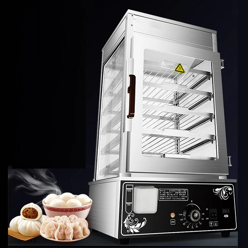 Sweet Corn Dumpling Display Cabinets,6 Deck Easy Open Stainless Steel Hot Food Display  WT/8613824555378