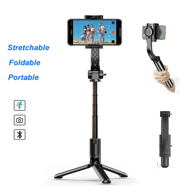 

Selfie Stick Gimbal Stabilizer Tripod with Wireless Remote Portable Phone Holder Gimbal Vlog Live Video