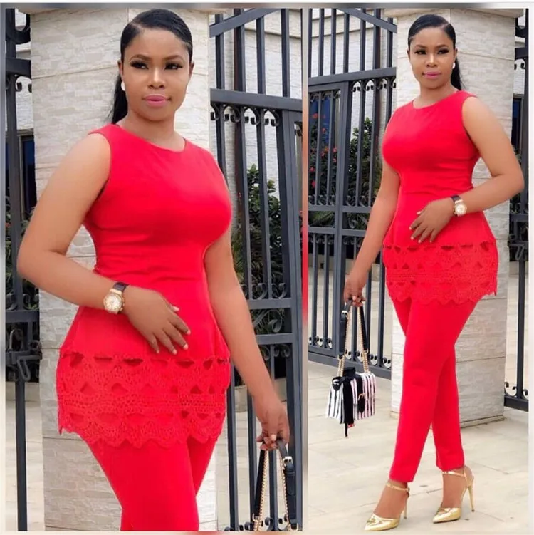 

YQ689 free shipping African women Summer Two Piece Outfits Sleeveless Set Jumpsuits Club Outfits Clothing Plus Size Dresses, As shown