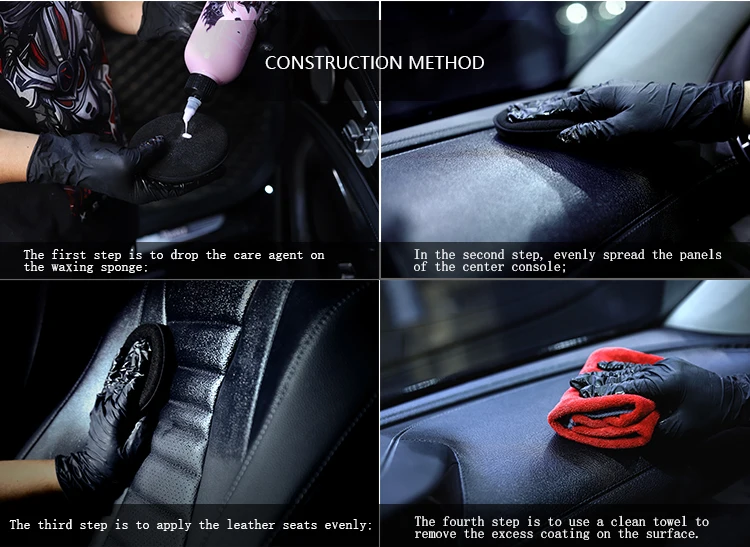 Tablero de mesa interior para coche, agente de cuidado de cuero, partes de cuero, pulido, lavado de coche, Belleza